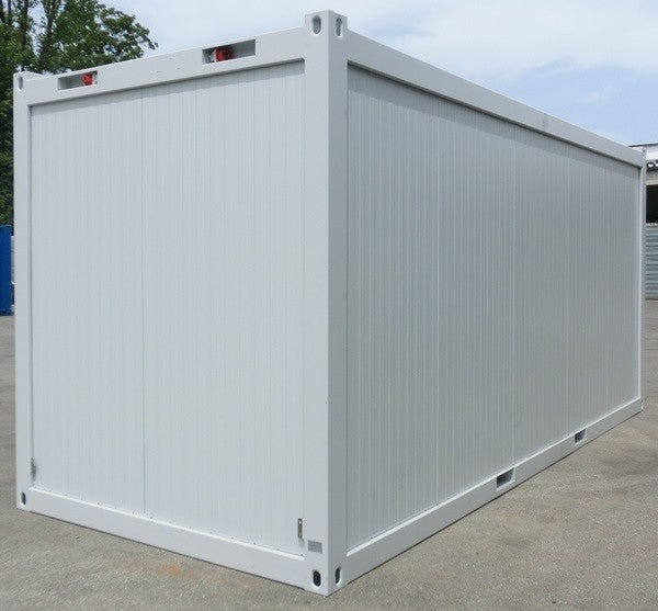 Módulo contenedor de 20 pies + 2 ventanas + 1 puerta