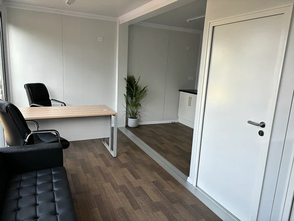 Escritorio para portátil con dos compartimentos