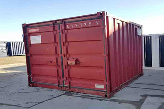 Contenedor Marítimo Usado 10 Pies ISO – Acero Cor-Ten, Rojo, Ideal Almacenaje y Obra
